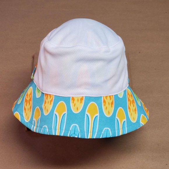 I Play Bucket Sun Hat 2T-4T Aqua Surfboard - Picture 2 of 10